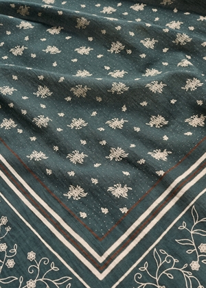 Skall classic scarf Dark Green/Brown Skall Studio 